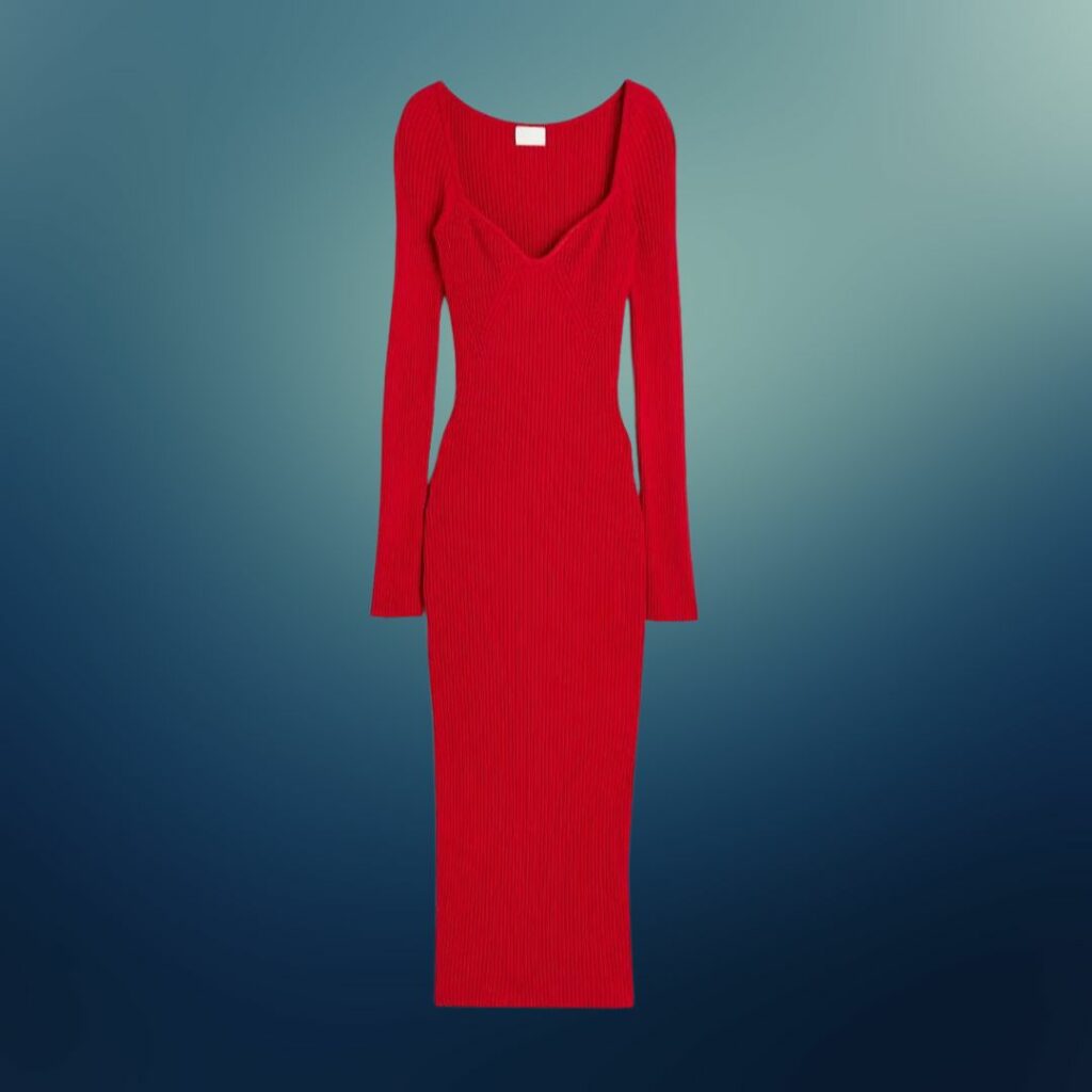 crvena haljina H&M