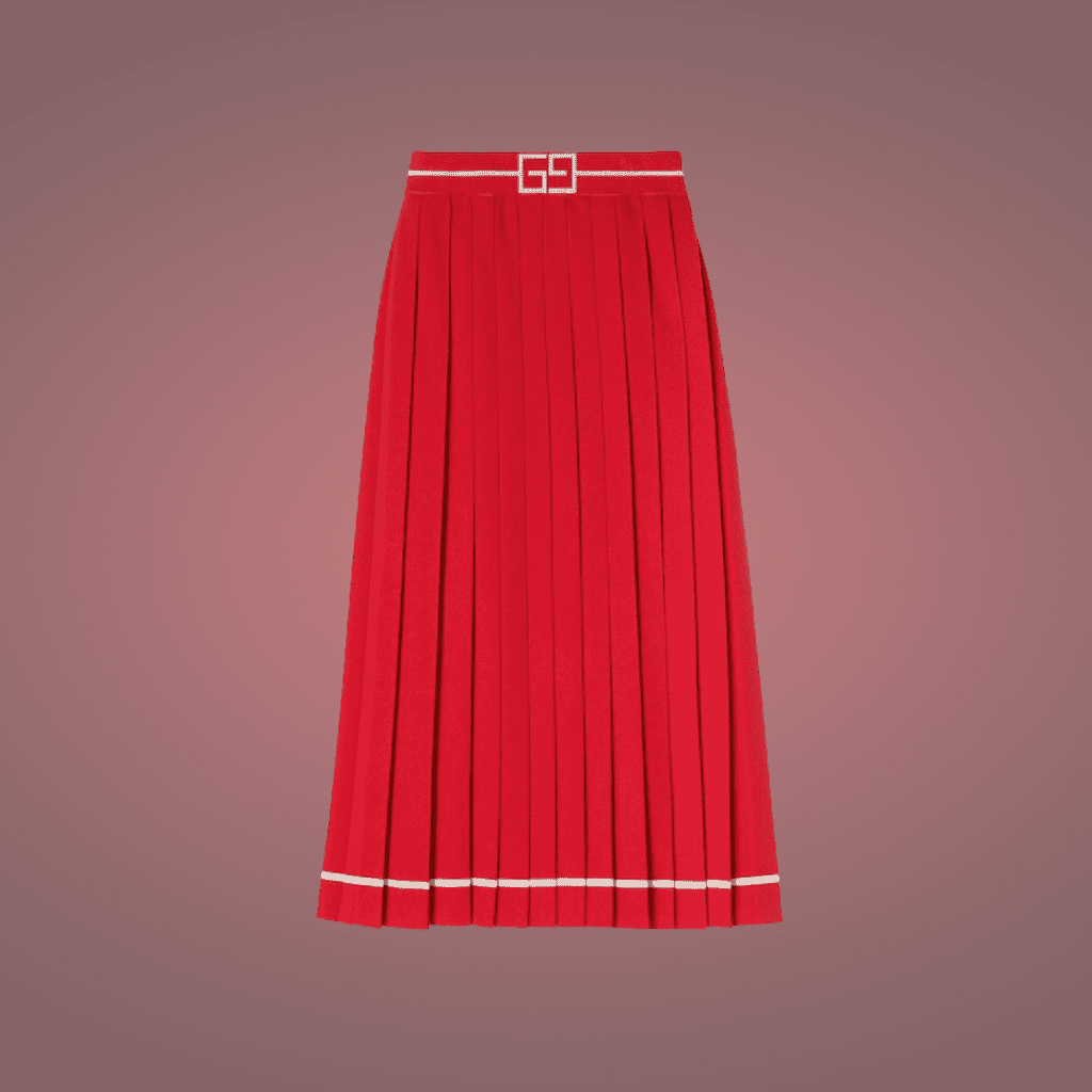 crvena boja gucci suknja